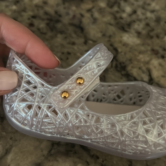 Baby Girls 5 Mini Melissa + Campana Zig Zag VI Clear Campana Mary Jane-adorable! - Picture 5 of 10